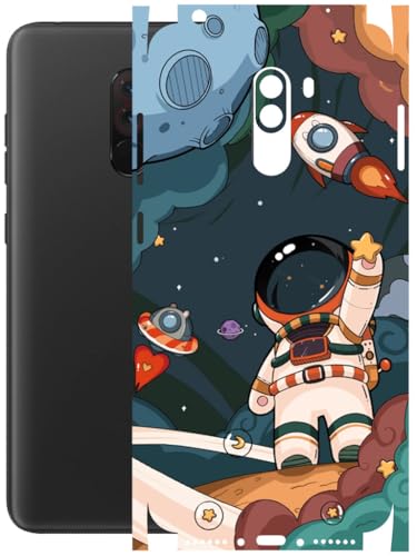 Image of AtOdds - Full Body Back Screen Guard Protector Film - Lamination Wrap Skin Sticker Compatible with Poco F1 | Scratchproof Matte Finish (Space)