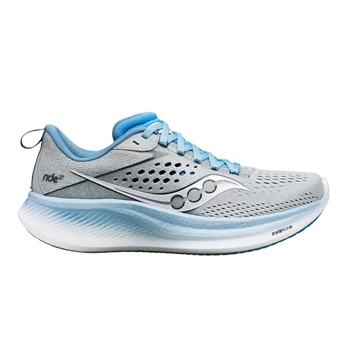 Image of Saucony Women's Ride 17 Sneaker, Cloud /Breeze, 10 Wide