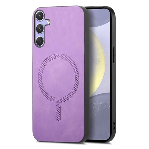 �}�O�l�b�g�� �X�}�z�P�[�X �Ή��@�� for Samsung Galaxy S25 FE,�Ή��@�� for MagSafe ���C�����X�[�d���}�O�l�b�g���ԍڃz���_�[�Ή� �ϏՌ��ی�J�o�[ Purple