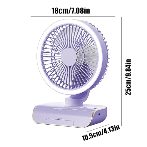 Ventilateur portable petit ventilateur de refroidissement rechargeable 5 vitesses - 6