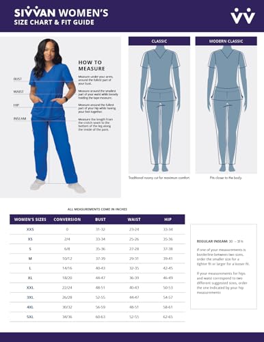 Sivvan VS8500BLKM Scrubs For Women - Long Sleeve Comfort Underscrub Tee thumb #4
