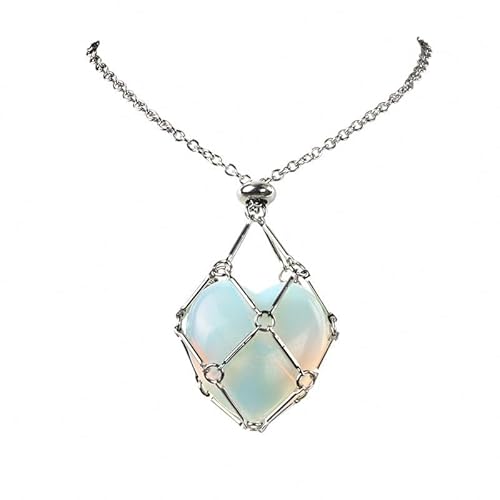 �N���X�^������n�[�g�y���_���g ���^�����b�V���P�[�W�t�� �A���W�X�g�����n�[�g�h���b�v�y���_���g DIY �l�b�N���X�W���G���[�쐬�p(Opalite)