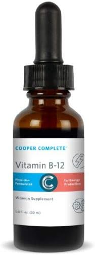 Cooper Complete - Vitamin B12 Methylcobalamin Supplement - Cherry Flavored Liquid Drops 30 ml - 30 Servings per Bottle. Pack of 2