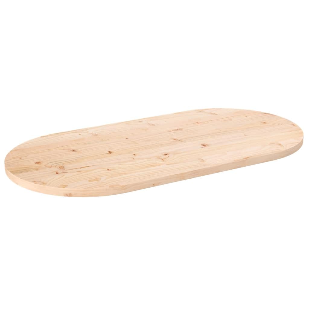 vidaXL Plateau de Table 100x50x2,5 cm Bois Massif Pin Ovale