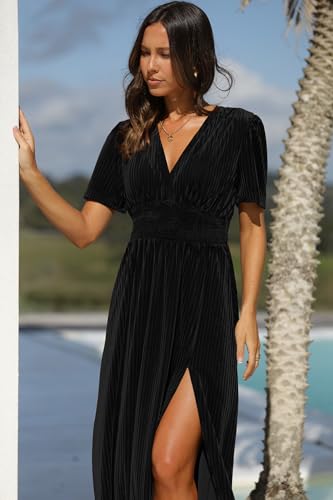 Image of Maxigerui Women's Velvet Maxi Dress Formal Dresses for Wedding Guest Dress