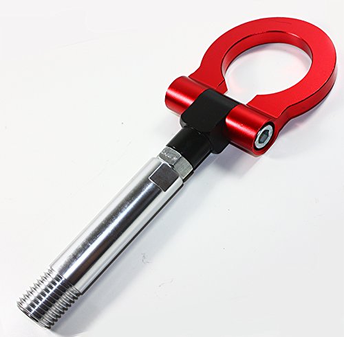 Cuztom Tuning Fits for Nissan 2003-2005 350Z & Infiniti G35 JDM Folding Ring Screw on Front/Rear Bumper Tow Hook - Red