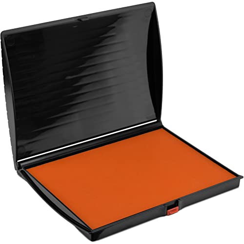 Extra Large Premium Orange Stamp Pad - 5" By 7" - Quality Felt Pad #TOP8