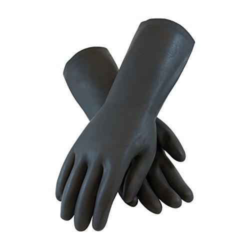 Pip Assurance 28 Mil Flock Lined Neoprene Chemical Gloves With Raised Diamond Grip, Size S-Xl (Small) #TOP1