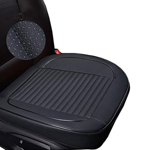 [inotenka] 車用 シートカバー 座布団 クッション マット 通気 滑り止め 汎用 (約55cm*55cm ブラック) (全黒, 約55cm*55cm)