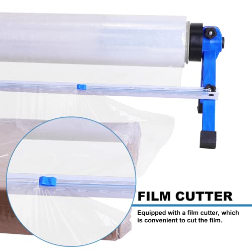 Stretch Film Wrap Dispenser 21.65” Adjustable Tension, Table Stretch Film Packing Machine Manual Pallet Wrapper Tool #TOP4