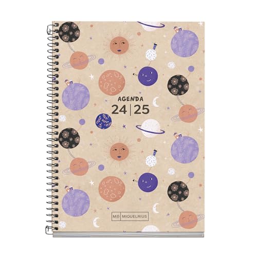 Miquelrius, School Diary 2024-2025, September 2024 to June 2025, Size 117 x 174 mm, Week View, Recycled Cover