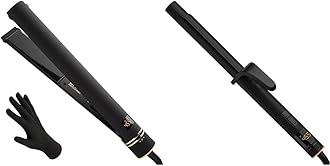 Hot Tools Black Gold Evolve Ionic Flat Iron and Curling Iron | Long-Lasting Curls, Defined Waves (1 in)