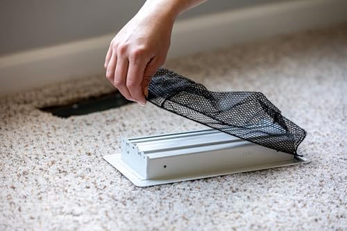 Duck Brand Floor Register Vent Trap, Screens for Air Vents Catch Small Items and Stop Small Objects from Falling Through, Home Vent Air Filters are Easy to Install and Clean, 4" x 10", 4-Pack, Black by Duck - Image 6