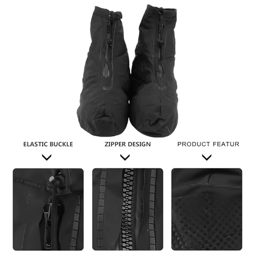 Cubiertas impermeables para calzado Abaodam para exteriores, protectoras y antideslizantes, color negro, para ciclismo y viajes miniatura 4