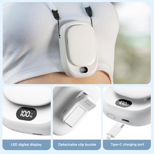 Ventilador de cadera recargable y portátil con pantalla digital integrada 5