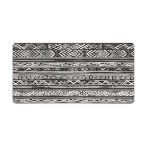 Grey Tribal Desk Pad Alfombrilla para Mouse Impermeable
