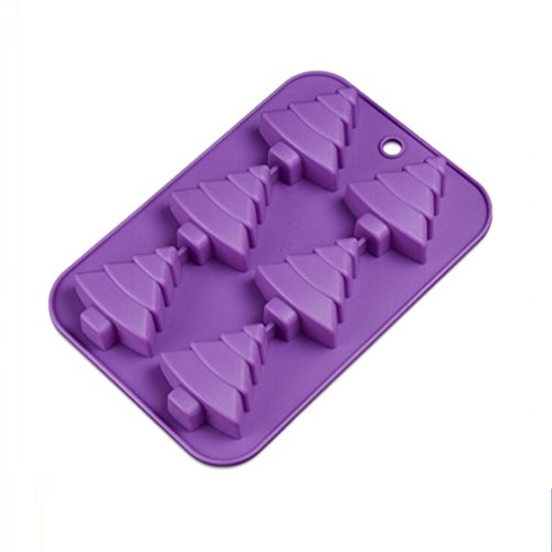 Allforhome 6 Christmas Tree Silicone Soap Molds Pine Muffin Cups Handmade Soap Mold Polymer Clay Molds Jelly Biscuit Craft Art Diy Molds #TOP2