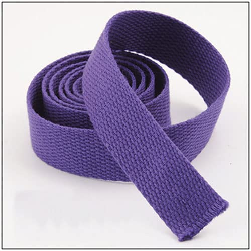 Heavy Cotton Webbing Bag Straps 38mm 24 Colours Canvas Tape Ribbon (Purple, 10 metre) — image 1