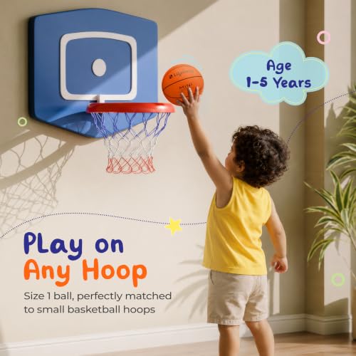 Image of Lifelong Mini Basketball for Kids | Lightweight PVC | Soft Training Ball | Indoor & Outdoor Play | Toy for Toddlers | 5.8 inches
