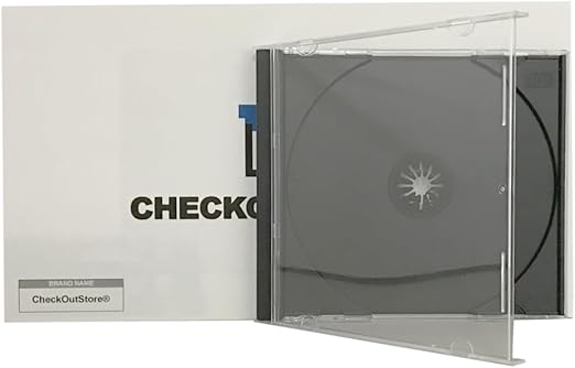 CheckOutStore Original Vintage Old Style Standard CD Jewel Case Heavy Duty 90g (Black) (Pack of 50)