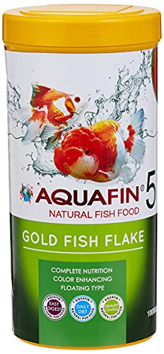 AQUAFIN 5 NATURAL FISH FOOD GOLD FISH FLAKE 1000 ML