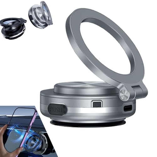 JJKTO Maggrip Pro 360 2.0,Master Pro 360 Magnetic Holder New 2025,Soporte Magnético para Teléfono con Ventosa Eléctrica para Automóvil，Electric Vacuum Magnetic Car Phone Mount