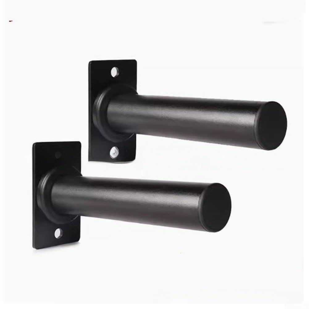 Robuste Stahl-Wandhalterung, kompatibel mit 25 mm und 50 mm Löchern für Zuhause, Fitnessstudio, Organisation, Schwarz