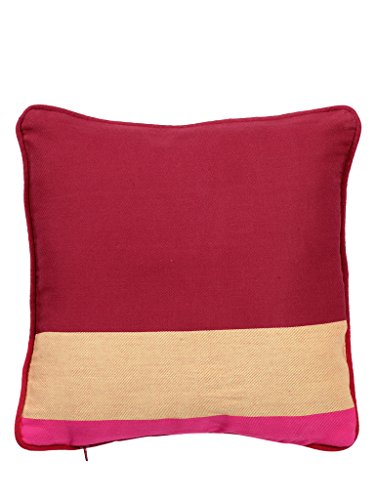 Image of Swayam Set of 5 Striped Print Cotton Pink Cushion Cover | 12 x 12 Inch | Soft Breathable Fabric with Hidden Zipper | Decorative & Stylish Cushion Covers for Sofa, Living Room, Bedroom & Couch