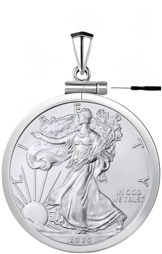 Geruibi Sterling Silver 1 oz Border Screw Top Coin Border