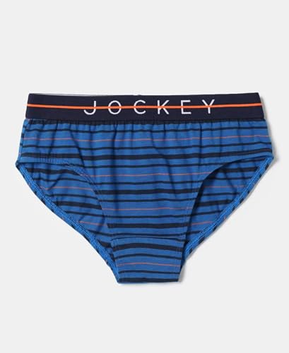 Image of Jockey NB01 Boy's Super Combed Cotton Elastane Stretch Printed Brief with Ultrasoft Waistband (Pack of 2)