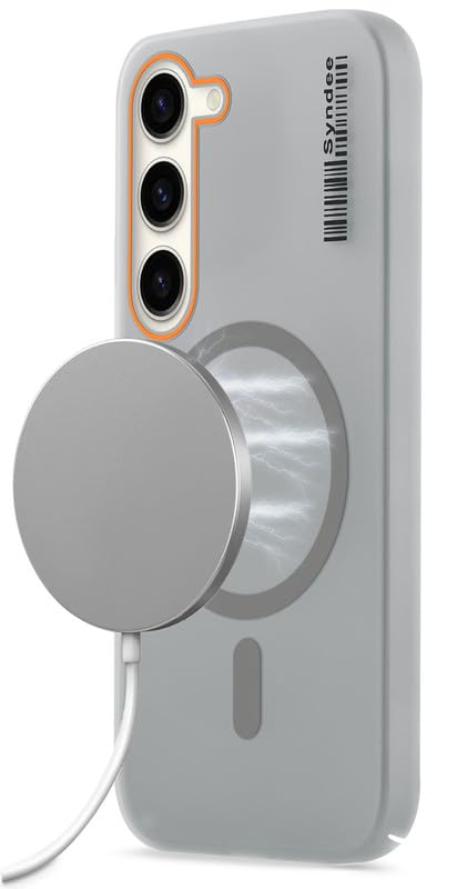 Image of Mr. Case Back Cover for Samsung S23 5G Sleek Frosted Translucent Back with Wireless Charging Support | Anti-Scratch Shockproof Phone Case - Grey