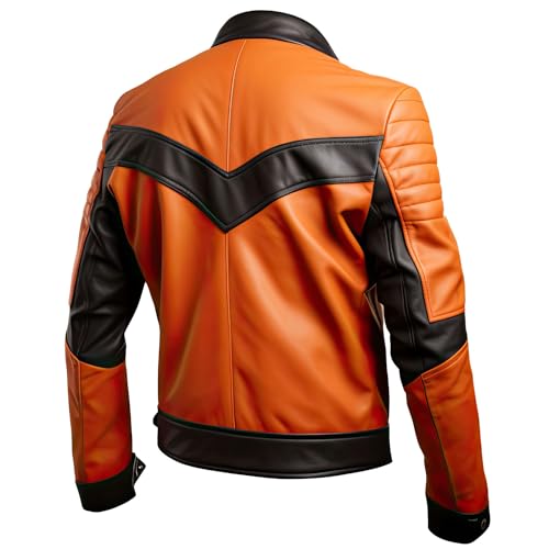 Men's Winter Warm Quilted Real Leather Jacket Stylish Perfect for Moto Racing & Riding Classic Biker Sportwear Coat2