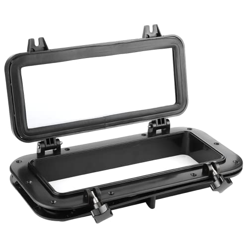 YYQTGG Hublot de Bateau, hublot rectangulaire en Verre de 0,16 Pouce d'épaisseur, Acier Inoxydable de qualité Marine Poli résistant aux UV