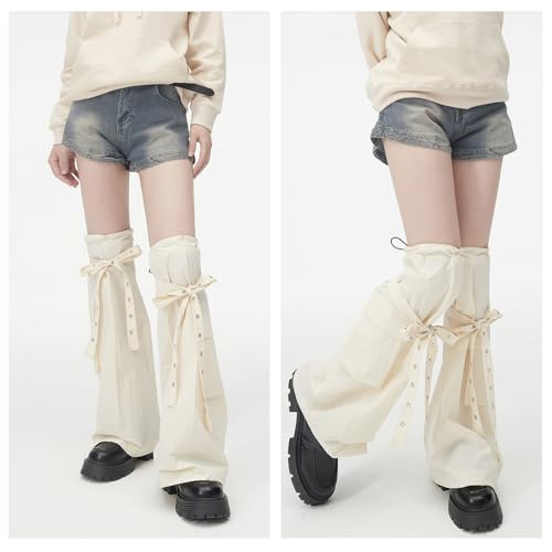 Fundas para botas acampanadas que no se bajan con cordón 5