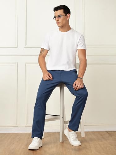 Image of Thomas Scott Men's | Solid | Regular Fit | Premiun Cotton | 4 Pocket | Formal wear Trouser | Casual Chino | Pants for Men
