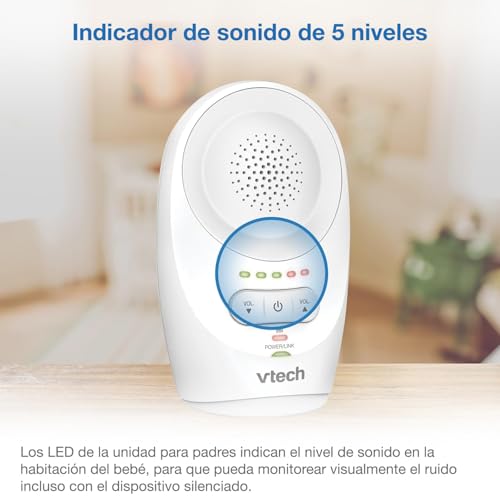 Miniatura 4 de Vtech Bm1120 Monitor De Audio Para Bebé, Transmisión De Sonido Clara Y Segura, Largo Alcance, Pantalla Led De 5 Niveles De Volumen, Pinza Para Cinturón, Baterías Recargables