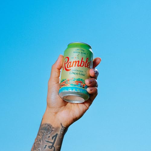 Image of AUTX RAMBLER Sparkling Water, Texas Limestone Mineral Blend, Lemon-Lime Flavor, 12-Ounce Cans, 18-Pack