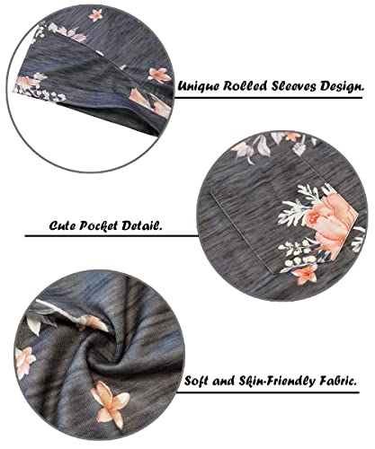 Image of TIYOMI Plus Size Tops for Women V Neck Tshirts Basic Tunic Casual Hawaii Floral Tie Dye Camo Summer Short Sleeve Tee XL-5XL