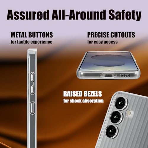 Image of AIBEX Protective Back Case Cover Compatible for Samsung S25 Ultra| Camera & Body Protection| Shockproof,Scratch Resistant| Mag-Saf Wireless Charging Support - Black