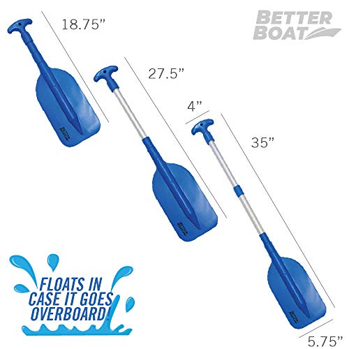 Image of Boat Paddle Telescoping Plastic Collapsible Oar, Kayak, Jet Ski, Rafting