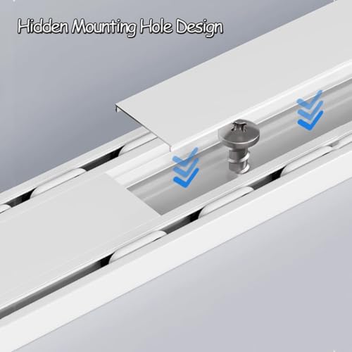 Riel doble de aluminio crema de 230 cm para separar ambientes de forma elegante 8