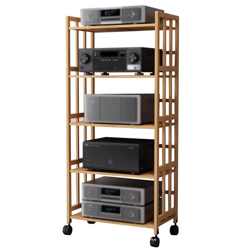Étagères audio-vidéo modernes en colonne hifi 5 niveaux haute densité