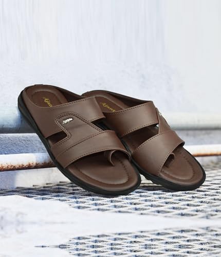 Image of AJANTA Men's Sandals for Men | Casual Walking Office Outdoor Sandals | Lightweight Comfortable Slip-On Footwear for Men | Anti-Skid Travel Daily Wear Open Toe Summer Sandals for Men