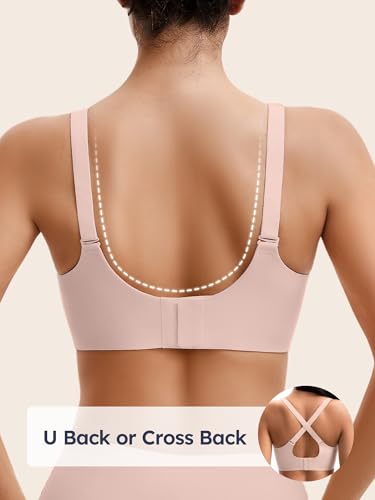 Image of Wireless Jelly Bras for Women No Underwire Seamless Full Coverage Bra with Support Comfort T-Shirt Bralette