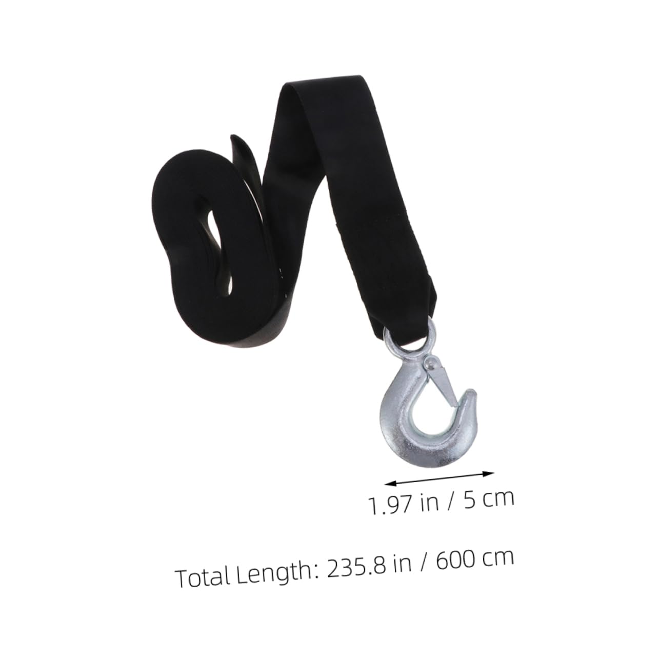 Unomor Replacement Winch Straps with Quick Connect Hook for Towing Vehicles and Heavy Duty Equipment Capacity Durable Elastic Trailer Traction Rope Design for Safe Rigging