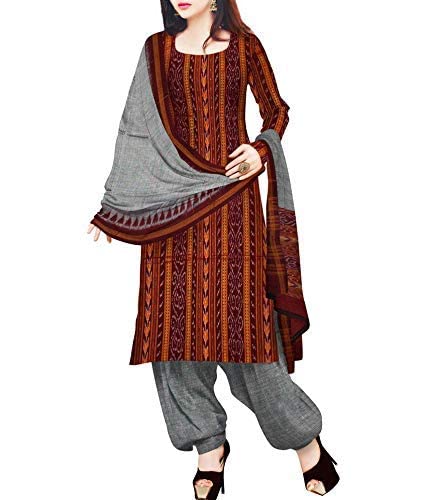 nuapatanapata Odisha Sambalpuri Handloom Sambalpuri Ikkat Unsitched Dress Material for women-picture-2