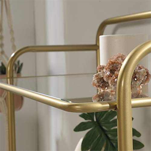 Sauder 424475 Coral Cape Bookcase, Satin Gold Finish #TOP5