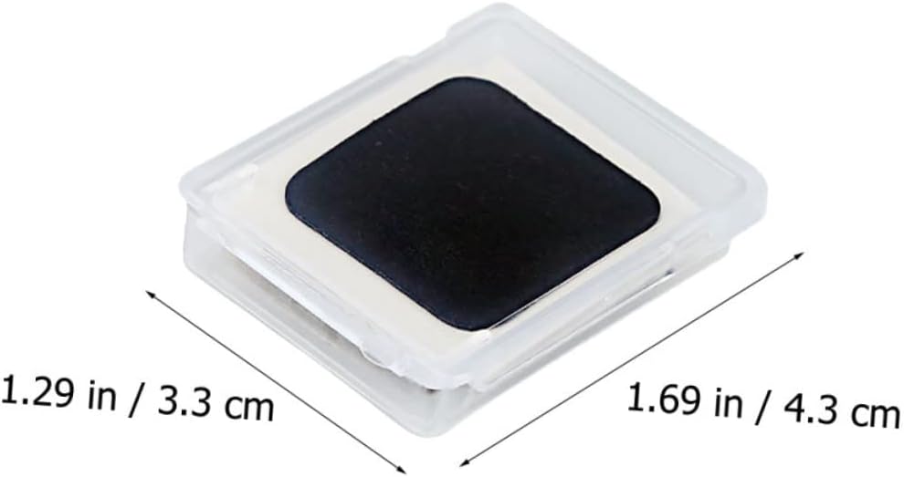 Diagram showing the dimensions of the ibasenice bike tire patch kit, with measurements 1.29 inches (3.3 cm) by 1.69 inches (4.3 cm).