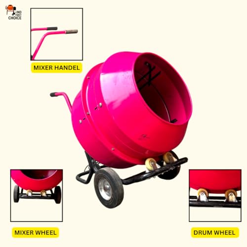 Image of Electric Concrete Mixer Machine | Heavy Duty Portable Cement Mixer for Construction & RCC Work | WITH ELECTRIC MOTOR