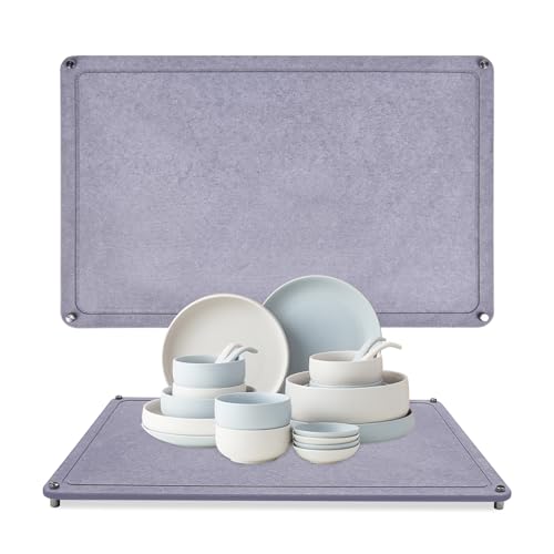 Large Diatomaceous Earth Stone Dish Drying Mats for Kitchen Counter,24